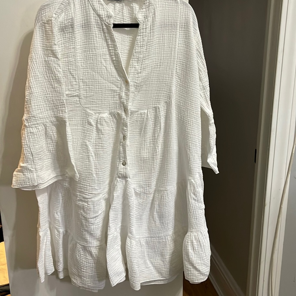 Over size shirt dress.
